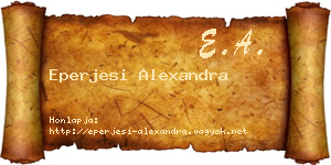 Eperjesi Alexandra névjegykártya